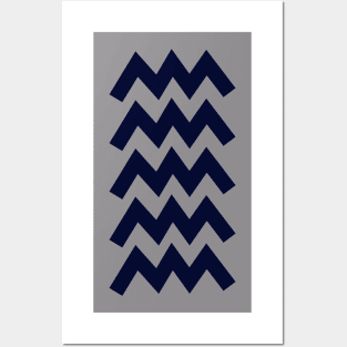 The navy jagged line Posters and Art